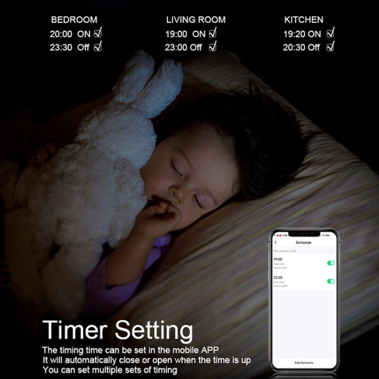 Tuya ZigBee Smart Single-fire Zero-fire Sharing Switch Phone Control Voice Panel EU Plug, Spec: 2 Buttons - Smart Switch by buy2fix | Online Shopping UK | buy2fix