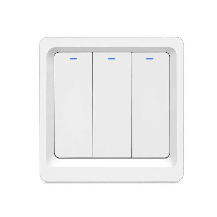 Tuya ZigBee Smart Single-fire Zero-fire Sharing Switch Phone Control Voice Panel EU Plug, Spec: 3 Buttons - Smart Switch by buy2fix | Online Shopping UK | buy2fix