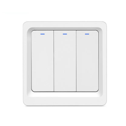 Tuya ZigBee Smart Single-fire Zero-fire Sharing Switch Phone Control Voice Panel EU Plug, Spec: 3 Buttons - Smart Switch by buy2fix | Online Shopping UK | buy2fix