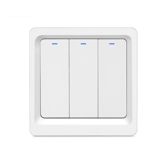Tuya ZigBee Smart Single-fire Zero-fire Sharing Switch Phone Control Voice Panel EU Plug, Spec: 3 Buttons - Smart Switch by buy2fix | Online Shopping UK | buy2fix