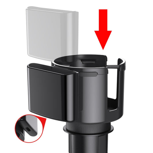 2 in 1 Car Center Console Water Cup Holder Multi-purpose Storage Box(Black) by buy2fix