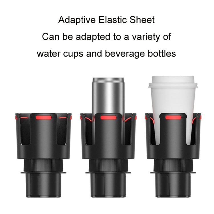 2 in 1 Car Center Console Water Cup Holder Multi-purpose Storage Box(Black) by buy2fix