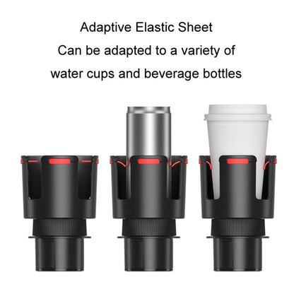 2 in 1 Car Center Console Water Cup Holder Multi-purpose Storage Box(Black) by buy2fix