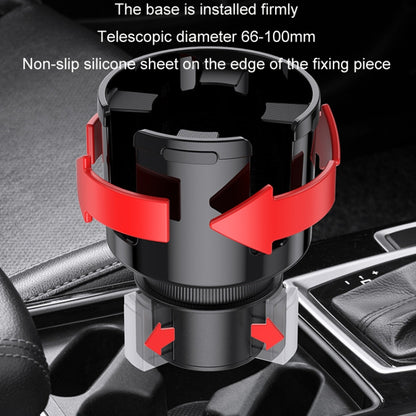 2 in 1 Car Center Console Water Cup Holder Multi-purpose Storage Box(Black) by buy2fix