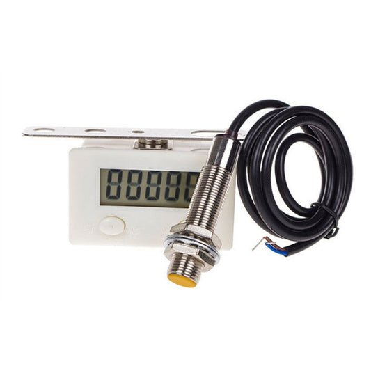 5 Display Electronic Digital Counter Industrial Magnetic Sensor Switch Punch Counter ,Spec: With Nickel-plated Copper Sensor - Measuring Tools by buy2fix | Online Shopping UK | buy2fix