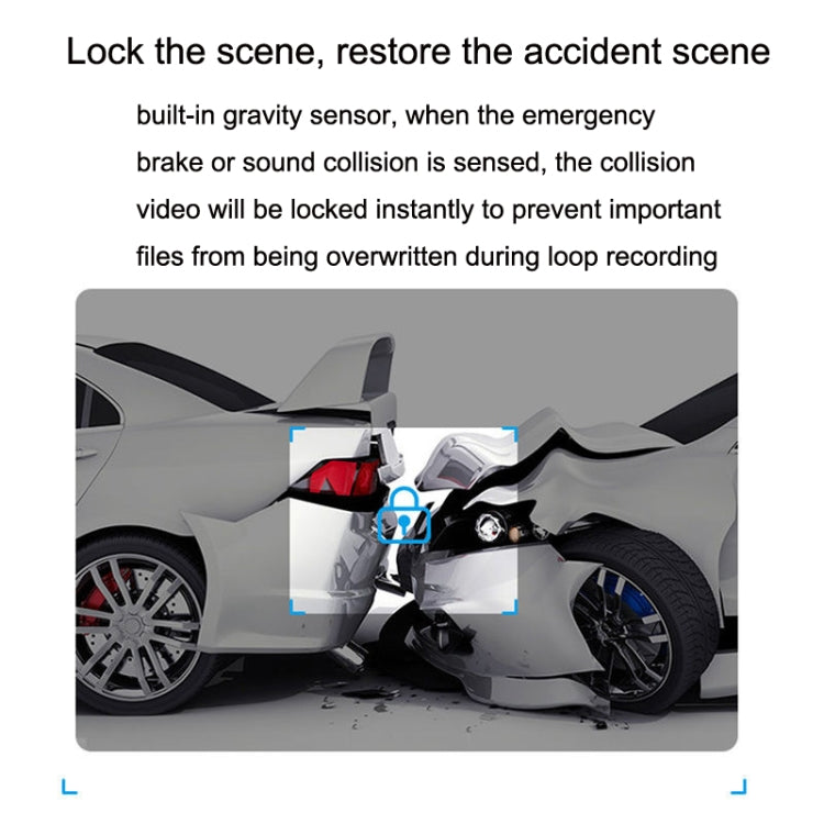 M8 Hidden Driving Recorder WiFi Phone Connecting Car Parking Monitoring 1080P HD Recorder(Without Button+USB Short Line) by buy2fix