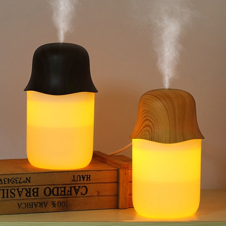 Desktop USB Humidifier Wood Grain Air Aromatherapy Night Light(Light Color) - Air Purifiers & Accessories by buy2fix | Online Shopping UK | buy2fix