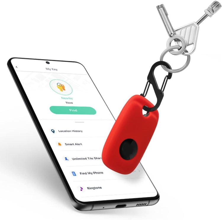 For Tile Mate Pro Tracker Silicone Case One-piece Design Protective Cover(Red) by buy2fix