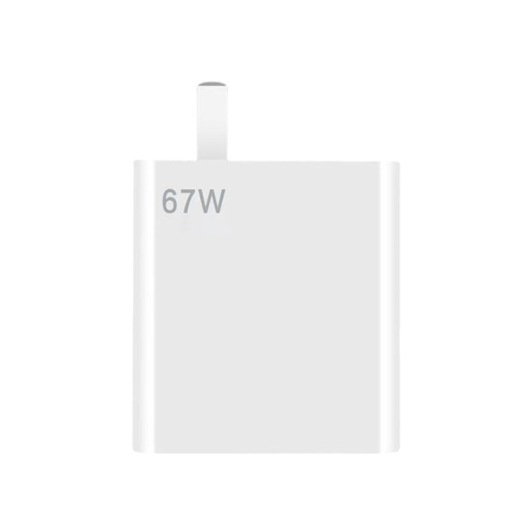 For Xiaomi 11 Pro/11 Ultra Flash Charging Effect Universal 67W USB Charger US Plug, Style: Charger(White) by buy2fix