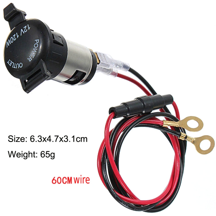 Car Cigarette Lighter Socket Waterproof Power Supply 120W/250W Modification 12/24V Cigarette Lighter Mother Seat - Cigar Socket by buy2fix | Online Shopping UK | buy2fix