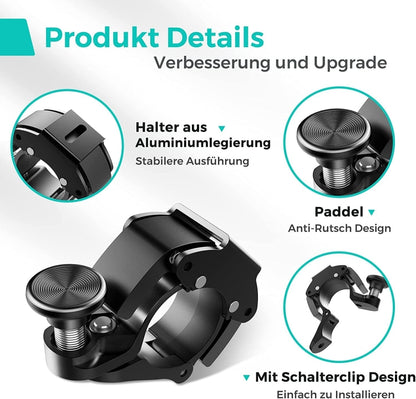 100dB Aluminium Alloy Mini Bicycle Bell Bicycle Horn for 22-24 mm Handlebar(Black) by buy2fix