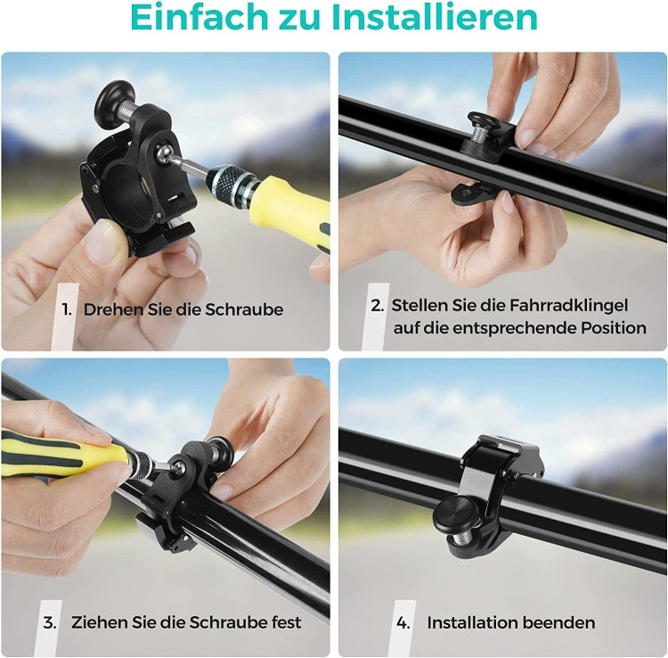 100dB Aluminium Alloy Mini Bicycle Bell Bicycle Horn for 22-24 mm Handlebar(Black) by buy2fix