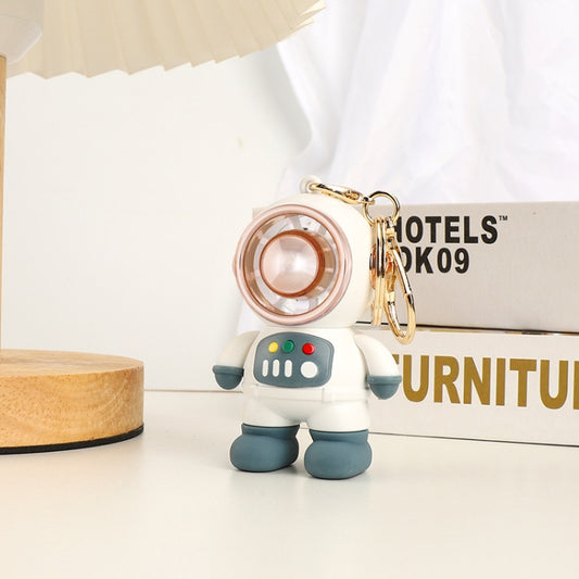 6092 Cartoon Astronaut Fan With Lanyard Portable Mini USB Charging Fan(Dark Gray) - Electric Fans by buy2fix | Online Shopping UK | buy2fix