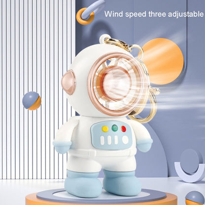 6092 Cartoon Astronaut Fan With Lanyard Portable Mini USB Charging Fan(Light Blue) - Electric Fans by buy2fix | Online Shopping UK | buy2fix