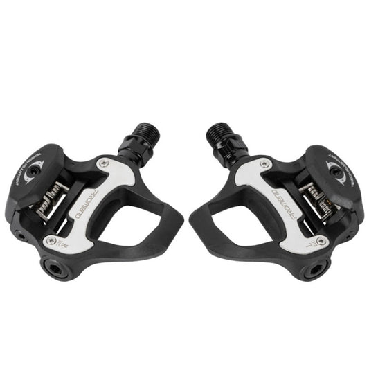 PROMEND PD-R95P 1pair Pedalway Road Bicycle Self-lock With Lock Film Nylon Lock Light Amount Foot Pedal(Black) - Pedals by PROMEND | Online Shopping UK | buy2fix