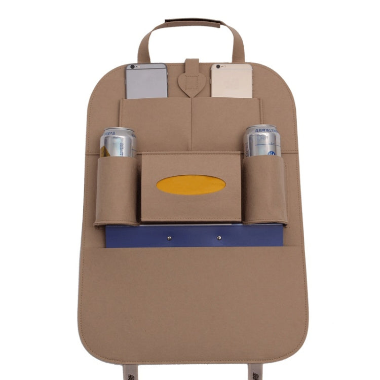 Car Multifunctional Seat Back Storage Hanging Bag, Size: 40x56cm(Beige) by buy2fix