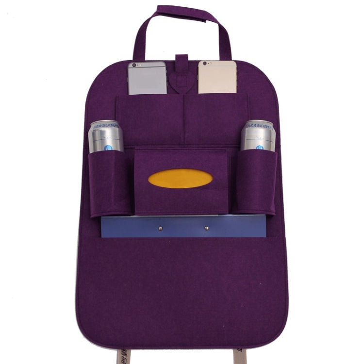Car Multifunctional Seat Back Storage Hanging Bag, Size: 40x56cm(Purple) by buy2fix