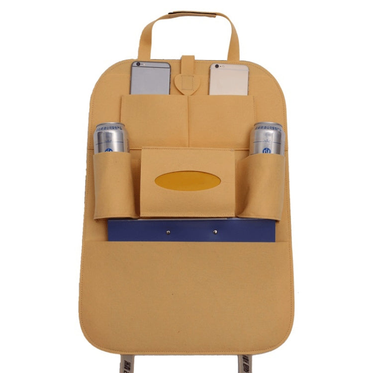 Car Multifunctional Seat Back Storage Hanging Bag, Size: 40x56cm(Cream Color) by buy2fix