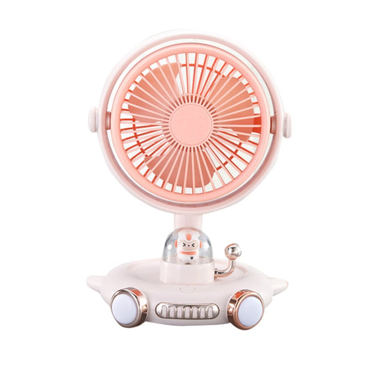 Household Cute Pet Fan USB Desktop Night Light Fan(Apricot) - Electric Fans by buy2fix | Online Shopping UK | buy2fix