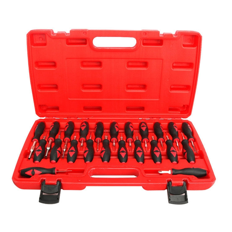 23pcs/set For Audi Terminal Remover Car Wiring Harness Plug Unlocker Pin Extractor(Red) - Booster Cable & Clip by buy2fix | Online Shopping UK | buy2fix
