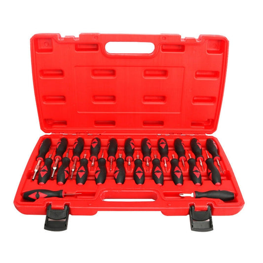 23pcs/set For Audi Terminal Remover Car Wiring Harness Plug Unlocker Pin Extractor(Red) - Booster Cable & Clip by buy2fix | Online Shopping UK | buy2fix