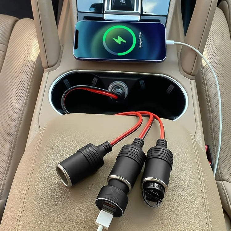 4 In 1 Auto High Power Cigarette Lighter Car Charger - Cigar Socket by buy2fix | Online Shopping UK | buy2fix