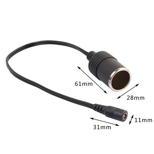DC 5.5 x 2.1 mm Plug To Cigarette Lighter Mother Seat With DC Power Cord - Cigar Socket by buy2fix | Online Shopping UK | buy2fix