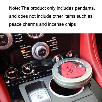 Car Pendant Triangular Ping An Charm Bag Leather Rearview Mirror Ornament(Red) - Ornaments by buy2fix | Online Shopping UK | buy2fix