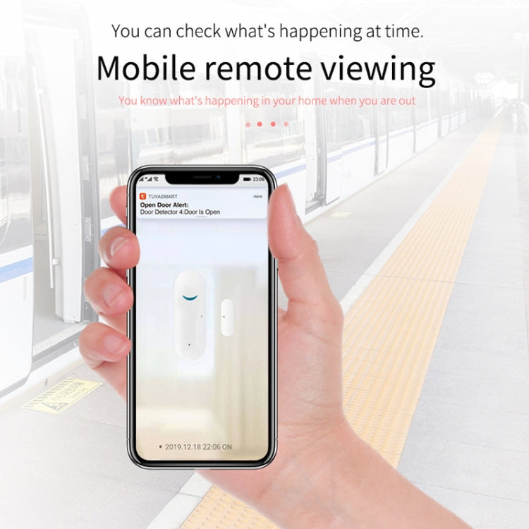 Tuya WiFi Door Magnetic Sensor Remote Intelligent Linkage Doors Windows Switch Anti-alarm APP Reminder Alarm - Door Window Alarm by buy2fix | Online Shopping UK | buy2fix