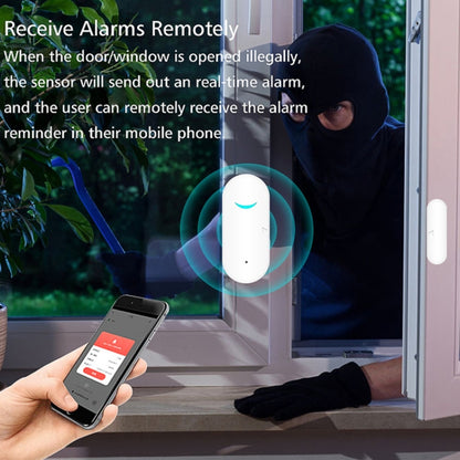 Tuya WiFi Door Magnetic Sensor Remote Intelligent Linkage Doors Windows Switch Anti-alarm APP Reminder Alarm - Door Window Alarm by buy2fix | Online Shopping UK | buy2fix