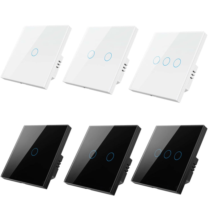 Tuya ZigBee Zero Firewire Touch Wall Remote Control Switch Light Control Voice Switch EU Plug, Style: 3 Gang (Black) - Smart Switch by buy2fix | Online Shopping UK | buy2fix