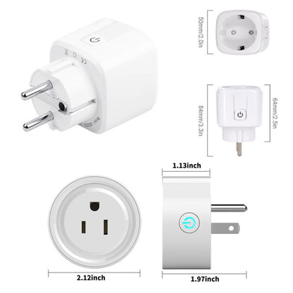 Tuya Smart App Wifi Smart Socket Phone Remote Timing Voice Switch Supports Alexa US Plug, Style: 16A Power Model - Smart Socket by buy2fix | Online Shopping UK | buy2fix