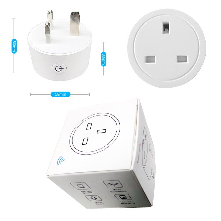 Tuya Smart App Wifi Smart Socket Phone Remote Timing Voice Switch Supports Alexa US Plug, Style: 16A Power Model - Smart Socket by buy2fix | Online Shopping UK | buy2fix