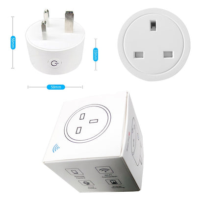 Tuya Smart App Wifi Smart Socket Phone Remote Timing Voice Switch Supports Alexa US Plug, Style: 16A Power Model - Smart Socket by buy2fix | Online Shopping UK | buy2fix