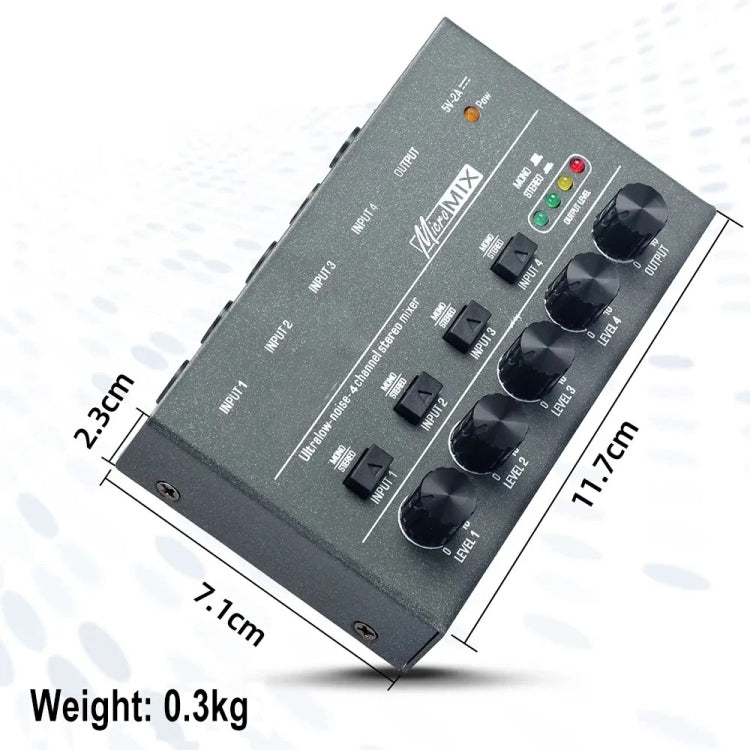 4 Way mixer With Single Channel Stereo Switching Mini Signal Hybrid Small Audio - Live Sound Effects Processors by buy2fix | Online Shopping UK | buy2fix
