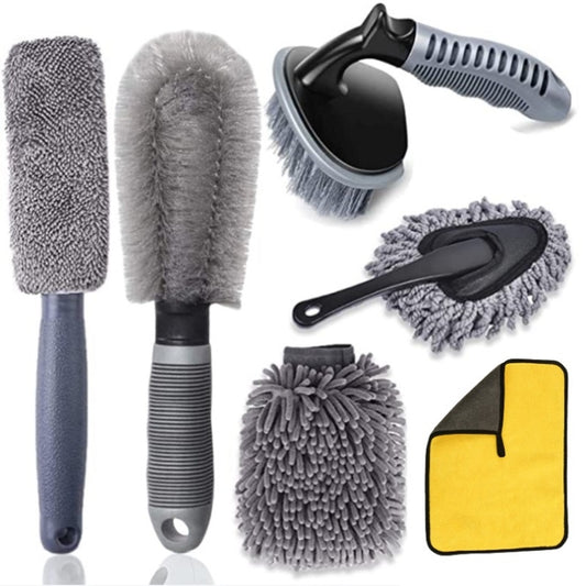 6pcs/Set Gloves Dusting Tire Brush Car Cleaning Brush Set(A Model) - Car washing supplies by buy2fix | Online Shopping UK | buy2fix