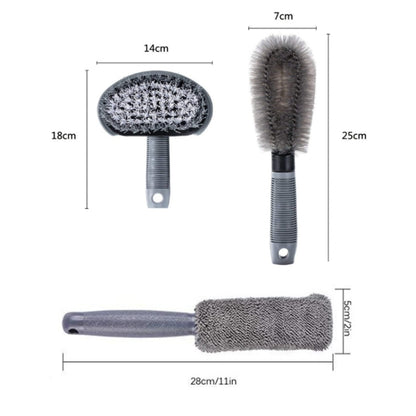 6pcs/Set Gloves Dusting Tire Brush Car Cleaning Brush Set(A Model) - Car washing supplies by buy2fix | Online Shopping UK | buy2fix