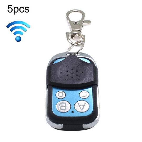 Télécommande sans fil RF 433MHZ, 5 pièces, puce 1527 en métal, 4 boutons, Code d'apprentissage, télécommande
