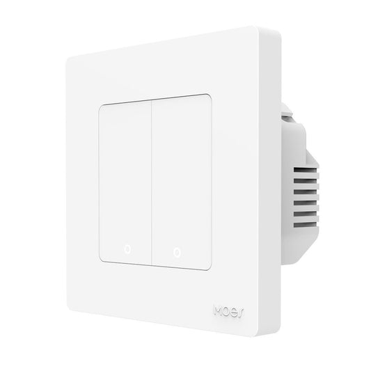 Tuya ZigBee Smart Single-fire Zero-fire Sharing Timing Voice Wall Switch EU Plug, Style: 2 Ways (White) - Smart Switch by buy2fix | Online Shopping UK | buy2fix
