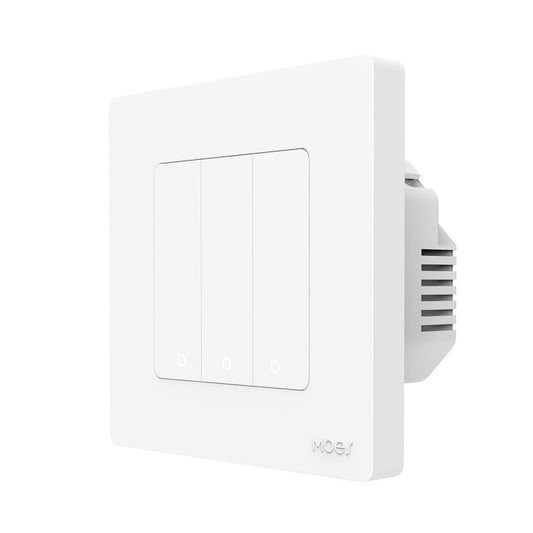 Tuya ZigBee Smart Single-fire Zero-fire Sharing Timing Voice Wall Switch EU Plug, Style: 3  Ways (White) - Smart Switch by buy2fix | Online Shopping UK | buy2fix
