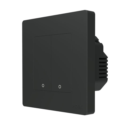 Tuya ZigBee Smart Single-fire Zero-fire Sharing Timing Voice Wall Switch EU Plug, Style: 2 Ways (Gray) - Smart Switch by buy2fix | Online Shopping UK | buy2fix