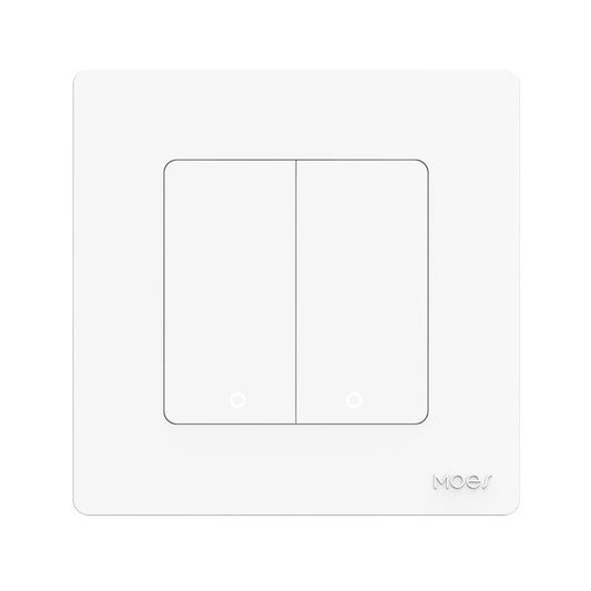 Tuya ZigBee Smart Single-fire Zero-fire Sharing Timing Voice Wall Switch EU Plug, Style: 2 Ways (White Scene Casual Post) - Smart Switch by buy2fix | Online Shopping UK | buy2fix