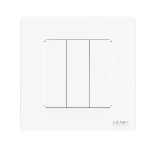 Tuya ZigBee Smart Single-fire Zero-fire Sharing Timing Voice Wall Switch EU Plug, Style: 3 Ways (White Scene Casual Post) - Smart Switch by buy2fix | Online Shopping UK | buy2fix