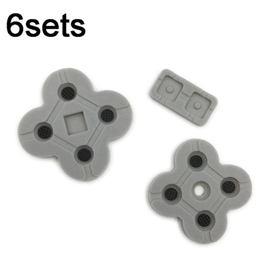 For Nintendo Dual Screen Lite 6sets Conductive Rubber Pad Soft Silicone Adhesive Key Button Pads by buy2fix
