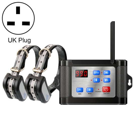 Outdoor Wireless Electronic Pet Fence Night Reflective Collar, Specification: One for Two(UK Plug) - Training Aids by buy2fix | Online Shopping UK | buy2fix