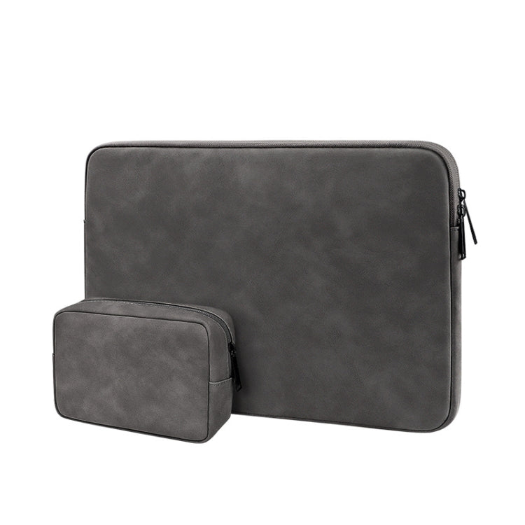 ND12 Lambskin Laptop Lightweight Waterproof Sleeve Bag, Size: 13.3 inches(Deep Gray with Bag) by buy2fix