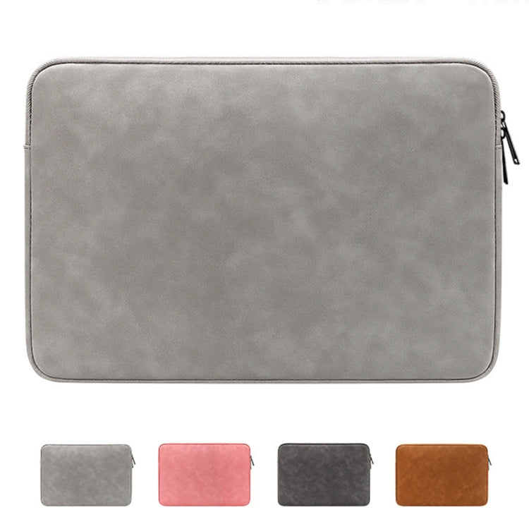 ND12 Lambskin Laptop Lightweight Waterproof Sleeve Bag, Size: 14.1-15.4 inches(Gray with Bag) by buy2fix