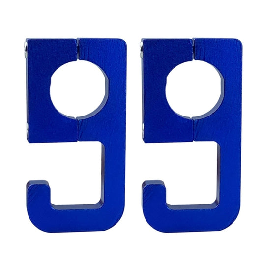2pcs Motorcycle Type 69 Aluminum Alloy Multifunctional Helmet Hook(Blue) - Holder by buy2fix | Online Shopping UK | buy2fix