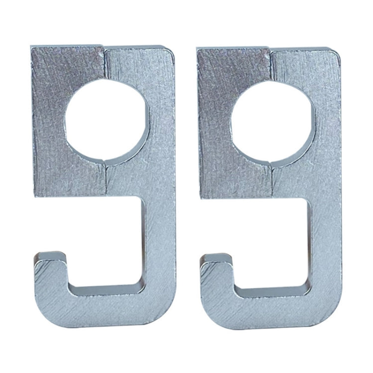 2pcs Motorcycle Type 69 Aluminum Alloy Multifunctional Helmet Hook(Silver) - Holder by buy2fix | Online Shopping UK | buy2fix