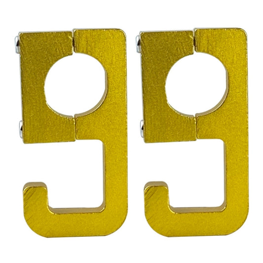 2pcs Motorcycle Type 69 Aluminum Alloy Multifunctional Helmet Hook(Gold) - Holder by buy2fix | Online Shopping UK | buy2fix
